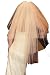 BOWITH 1.5m Length White and Ivory Bridal Veils with Comb (Ivory)