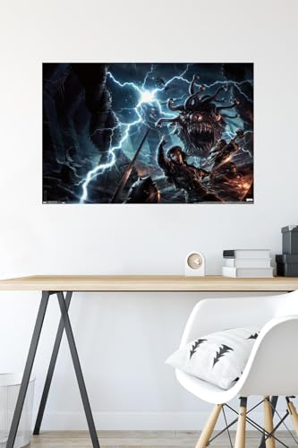 Poster de qualité supérieure Donjons et Dragons Battle avec support mural