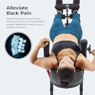 Sunny Health & Fitness Inversion Traction & Stretch Decompression Table - 400 LB Weight Capacity - For Lumbar Stretching, Lower Back Pain Relief, Improved Posture Correction, Rehab - SF-BH623052