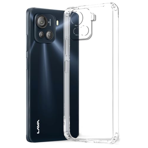 Image of Fashionury Crystal Clear Case for Lava Blaze 2 Pro | Yellowing Resistance | Transparent TPU Silicone | Raised Camera Lips | Slim Transparent Cover