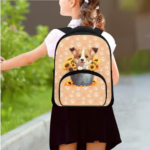 Cute Corgi Kids Backpack Set Boys with Lunch Bag Pen Bag Set 3Pcs Kids Backpack for Boys 8-12 School Backpack Child Backpacks For School & Travel2
