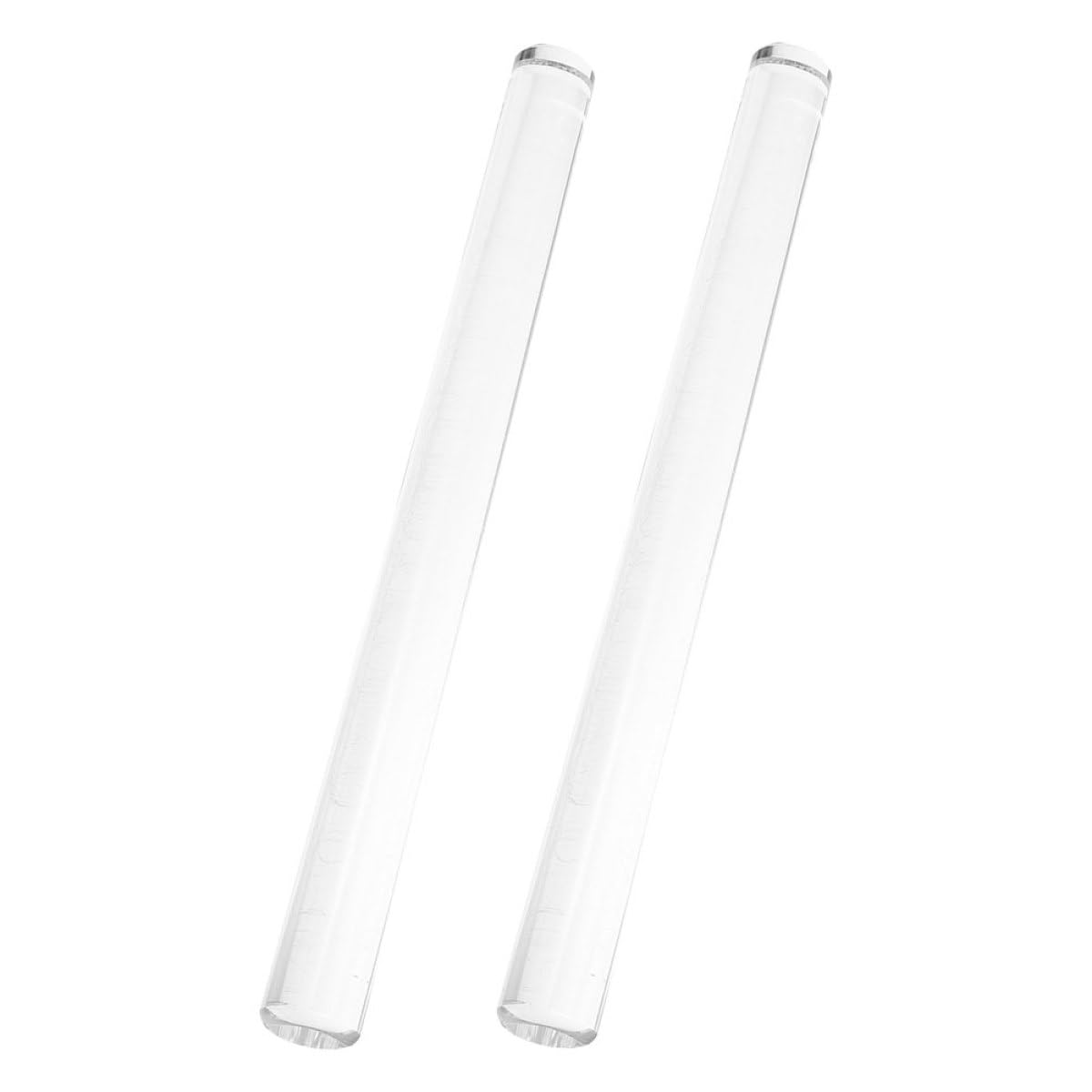 Angoily [ 2 Stück Transparentes Acryl Nudelholz 29cm X 25cm Antihaftbeschichteter Teigroller für Fondant Gebäck und Kekse Formstabil und Leicht zu Reinigen ]