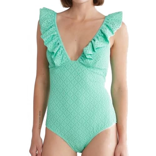 Maillot de bain une pièce à volants avec effet galbant et maintien optimal
