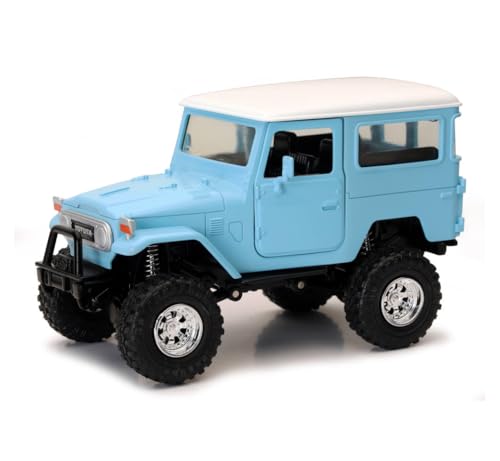 Modelo a escala 1:24 Toyota Land Cruiser FJ40 NewRay azul miniatura 1