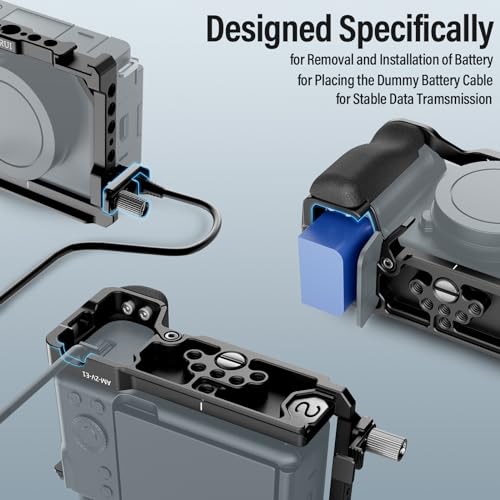 Image of SIRUI Camera Cage for Sony ZV-E1 with Silicone Grip and HDMI Cable Clamp and Side Handle with ARRI Locating and Dual 1 /4 inch Screw Mount Optional Bundle