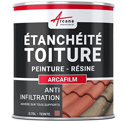 Étanchéité Toiture : Peinture résine d'étanchéité ARCAFILM pour Toit et Tuile - 0.75 L Tuile - ARCANE INDUSTRIES