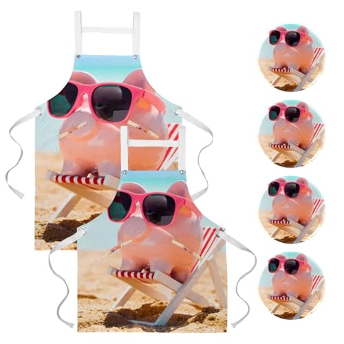 Tabliers de cuisine lot de 2 anti-taches pour le nettoyage et la pâtisserie