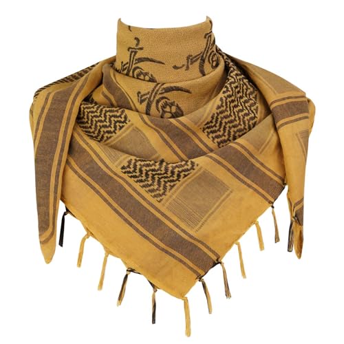 Image of Explore Land Cotton Shemagh Keffiyeh Tactical Desert Scarf Neck Head Wrap with Tassel for Men Women