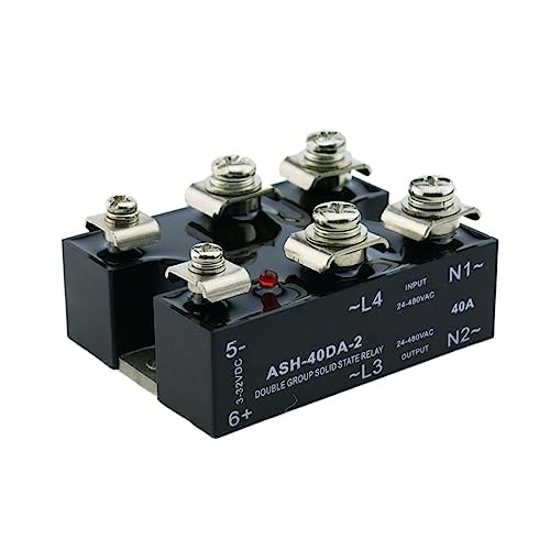 Relé bifásico 40A ASH-40DA-2 con aislamiento fotoeléctrico para control preciso AC 480V
