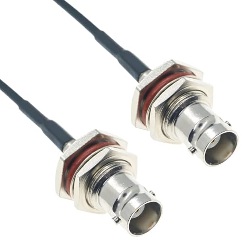 RG174�P�[�u�� BNC-BNC�v���O�W���b�N�i�b�g�R�l�N�^ ���p���� RF���� �����W�����p�[�s�O�e�[��(FEMALE TO FEMALE B,15M)