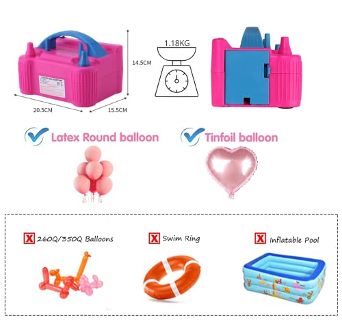 Electric Air Balloon Pump, Portable Dual Nozzle Electric Balloon Blower Air Pump Balloons Inflator For Decoration, Party, Sport, Gifts #TOP4