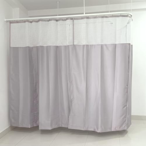 Image of RJO Hospital Curtains Grey Zigzag W-6 x L-7 FT
