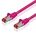 Produktbild BestPlug 0,25m DSL Internet Netzwerk Kabel, RJ45-Stecker auf RJ45-Stecker, 250 MHz, Cat.6, S-FTP, Magenta