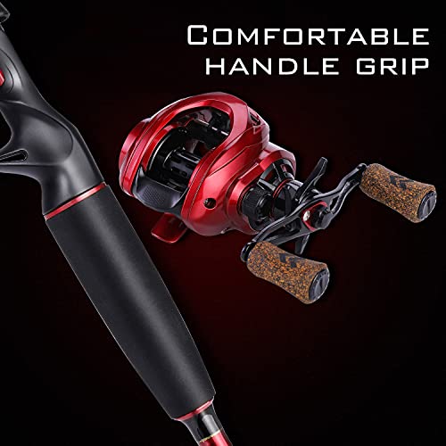 Sougayilang Fishing Rod And Reel Combo, 2-Piece M/Mh Fishing Pole With Baitcasting Reel Set, Baitcaster Combo-5.9Ft With Right Hand Reel #TOP5