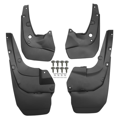 Image of Motoforti Car Mud Flaps, Splash Guards, for Toyota 4Runner 2010-2023, Plastci, with Screw, Black, 1 Set