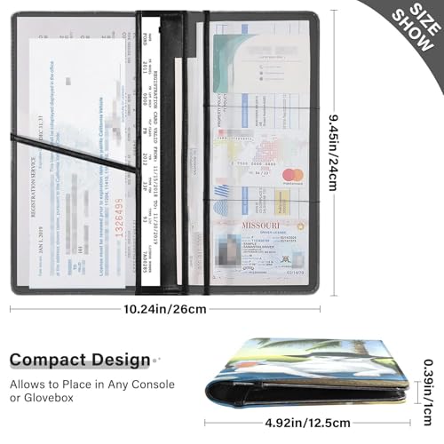 Organizador para auto cuero slim miniatura 3