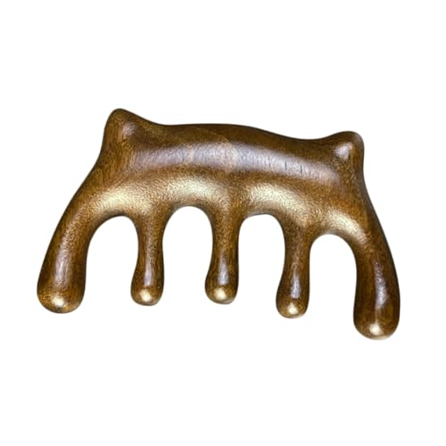 BESTYASH Ergonomic Wooden Scalp Massager Wide Tooth Comb Simple Massager Tool Head Scalp Comb Body Beauty Tool