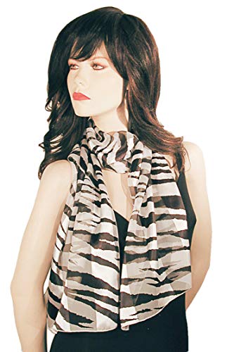 Animal Print Long Silky Satin Chiffon Neck Scarves, Several Styles3