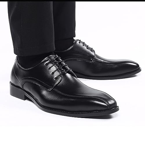Men's Formal Oxford Shoes Comforable Lace Up Dress Shoes Classic Stylish Business Derbys Wedding Suit Shoes2