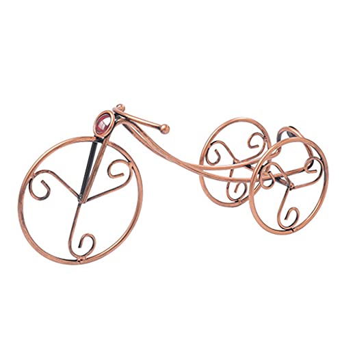 Porte-bouteilles de vin vintage en forme de tricycle en fer forgé