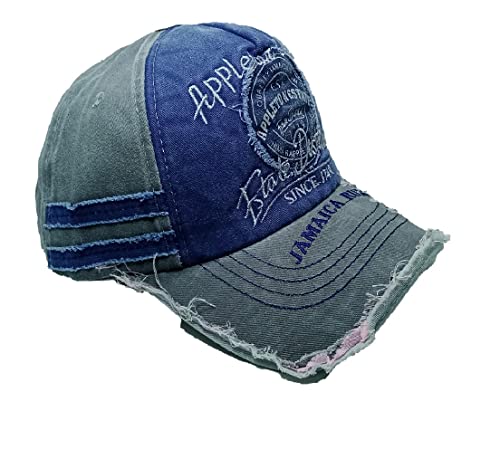 Image of Adjustable Soft Cotton Denim Cap for Men Women Baseball Vintage Washed Distressed Hats Adjustable Stylish Cap Regular Fitted