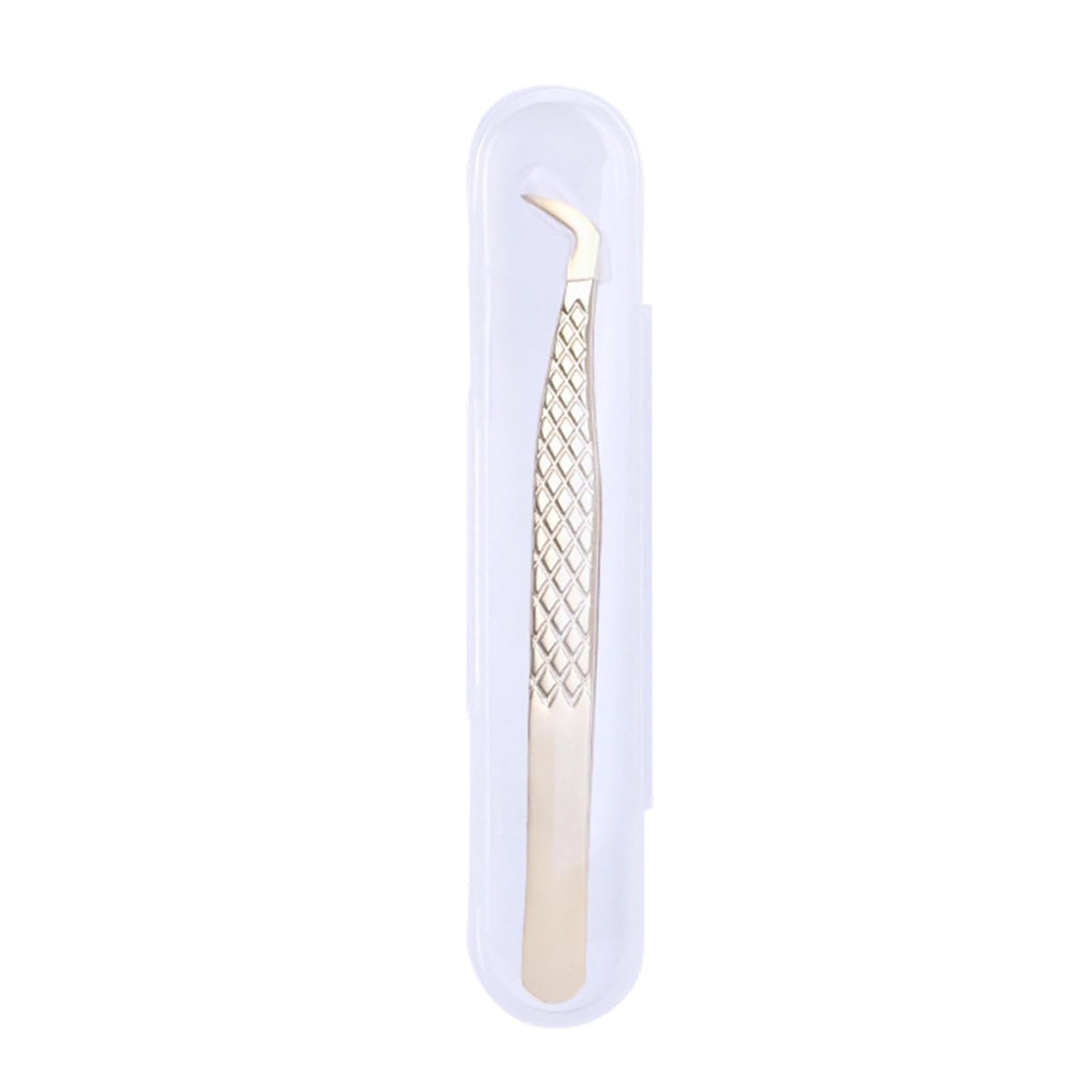 Netbiio Large Elbow Clip Reliable Stainless Steel Eyelash Tweezers With Textured Grip For Various Environments Ergonomic Grip Stainless Steel Eyelash Tweezers
