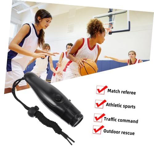 Silbato electrónico para árbitro ABS negro portátil miniatura 7