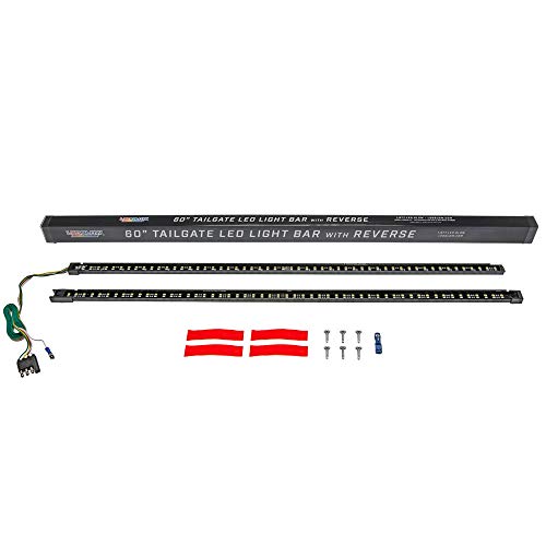 LEDGlow 60 Double Row Tailgate LED Light Bar for Full Size Pickup Trucks - White Reverse Lights - Red Brake, Running, Turn Signals & Hazard Lights - Waterproof - Plug & Play Flat 4 Pin Connector