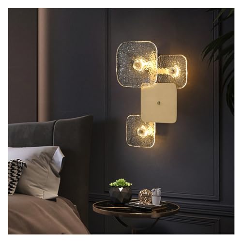 Luminaire Chandeli en verre ondulé doré pour une ambiance poétique