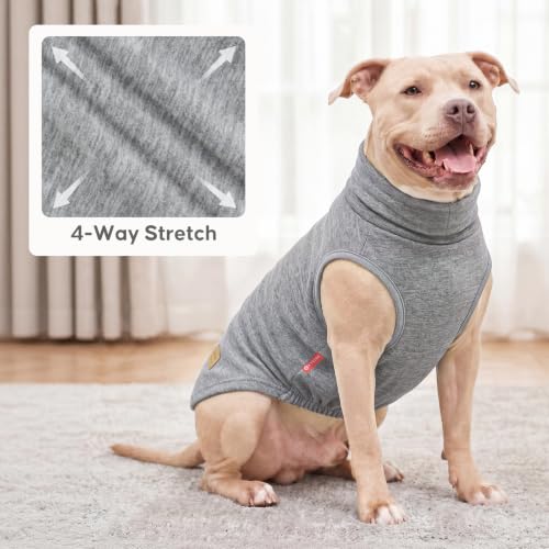Image of KYEESE 2Pack Dog Sweater Warm Dogs Clothes Stretchy Pet Sweater Large Size Pets Soft Pet Sweatshirt Pullover Turtleneck Pets Coats Dog Sweaters for Large Dogs
