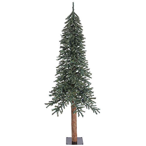 Vickerman 7' Natural Bark Alpine Artificial Christmas Tree Unlit, Faux Christmas Tree, Seasonal...