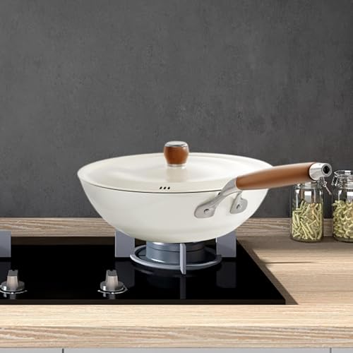 Wok con base plana y recubrimiento antiadherente miniatura 4