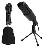 Micrófono USB de escritorio ajustable, micrófono de pie con cable plegable para transmisión en red para juegos en línea para videoconferencia(black, Pisa Leaning Tower Type)