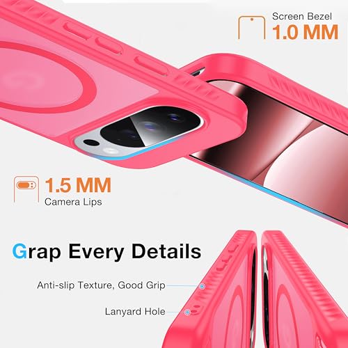 Image of for Google Pixel 10 Pro XL Case with MagSafe [Invisible Kickstand] [Charge While Standing] [Military Shockproof] Translucent Matte Soft Silicone Bumper for Pixel 10 Pro XL Phone Case Slim, Rose