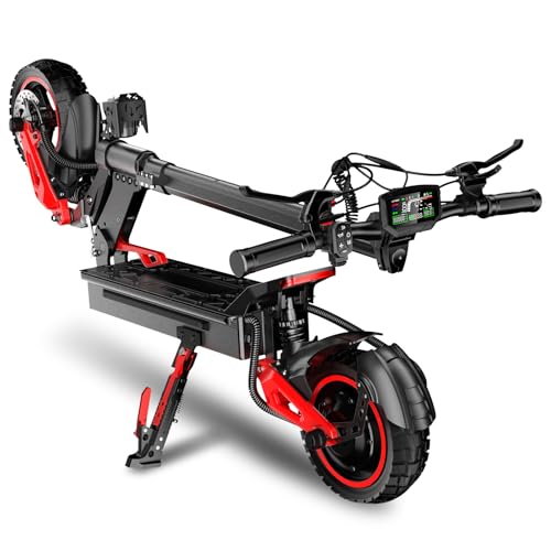 wshqdm Patinete eléctrico Adultos J15 MAX, 1600W 48V 18Ah, Neumáticos 11 Pulgadas Todo Terreno, Autonomía 50-60 km & 26% Inclinación, Patinete electrico Adultos Plegable con Carga Máxima 150 kg