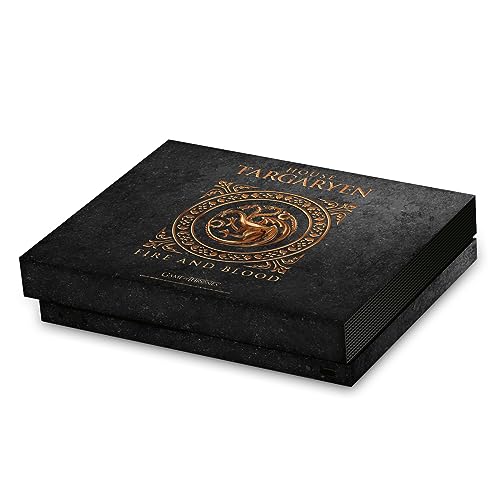 Skin Xbox One X Game of Thrones Targaryen - Autocollant vinyle pour console