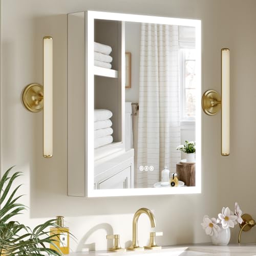 TIFULLHOME 24x30 Inch Lighted Cabinet