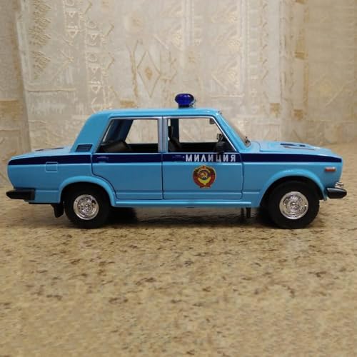 Image of 1:24 Diecast Metal Car Model Police Taxi Toy Cars for Kids Pull Back Openable Doors with Light Sound. (Blue)