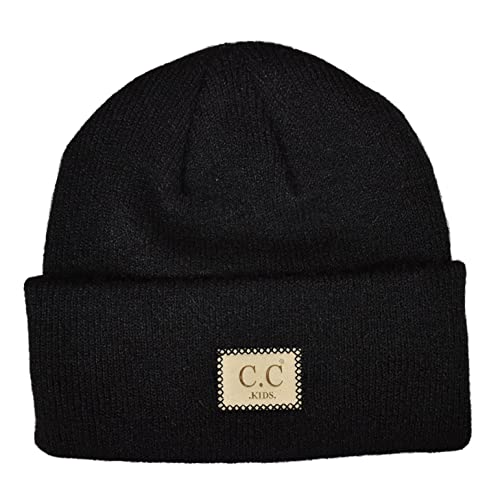Kids' Children's Winter Knit Plain Cuff Skull Cap Beanie Hat