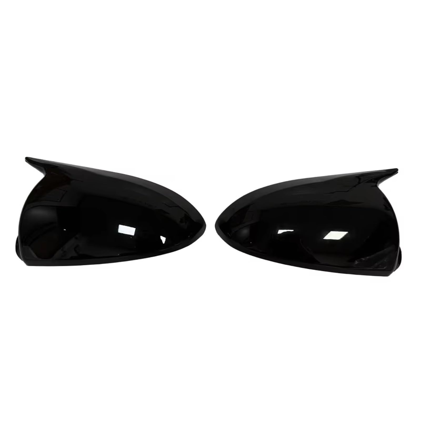 Wymiana czapek do Benz do Smart For Fortwo W451 2008-2014 2x naklejka samochodowa pokrywa wsteczna osłona skrzydła zewnętrzna obudowa wykończenia osłony tylnej (czarny połysk) (węgiel)