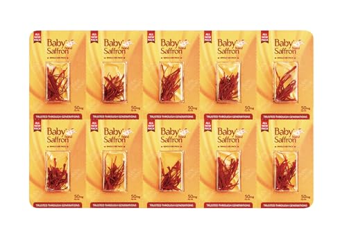 Image of Baby Saffron World's Finest wonder Spice, Single use Pack for Pregnant Women, Skin Care 50 MG X 10 Sachet