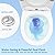 800watt Macerating Toilet with Pump, Two-Piece Upflush Toilet For Basement, Powerful & Quiet Macerating System With 3 Water Inlet & Ac Vent, 36ft Vertically, Compact Bowl