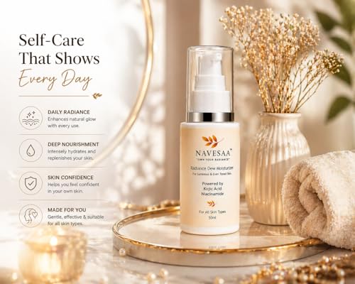 Image of Radiance Dew Moisturizer with Kojic Acid & Niacinamide for Glowing Skin | Brightening And Lightweight Hydrating Face Moisturizer for Men & Women | For All Skin Types | 50 ml