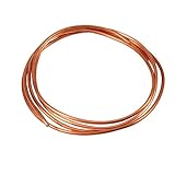 BiuZi Soft Copper Tube Copper Pipe, 2M Soft Copper Tube Pipe Refrigeration Plumbing OD 4mm x ID 3mm...