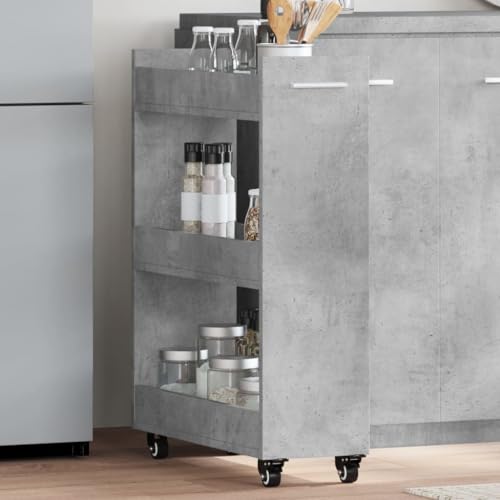UJCHVHN Gabinete con ruedas Concerte Grey 60 x 22 x 79 cm, armarios de madera diseñados y armarios de almacenamiento y taquillas