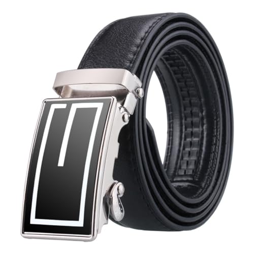 JSEIAJB Automatic Buckle Belt For Men's Versatile Waist Belt Middle-aged And Young Pants Belt