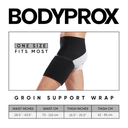 bodyprox groin wrap adjustable support for hip groin hamstring thigh and sciatic nerve pain relief