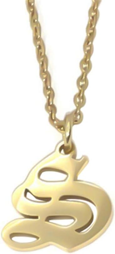 Elefezar Gamla engelska Initial Pendant Necklace Letter D Damg&aring;vor