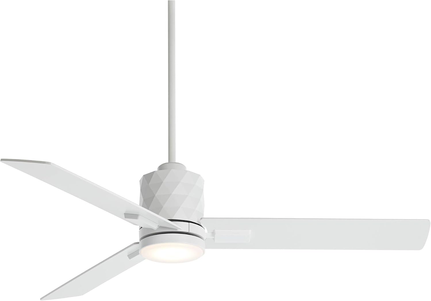 Casa Vieja 54" Lex Matte White LED Ceiling Fan with Remote