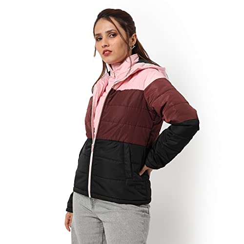 Image of PINACOLADA Women's Puffer Regular Fit Bomber Jacket For Winter Wear | Standing Collar | Full Sleeve | Zipper | Casual Jacket For Woman & Girl | Western Stylish Jacket For Women